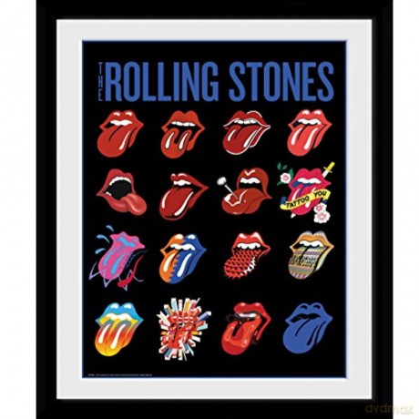 THE ROLLING STONES - Framed print Tongues