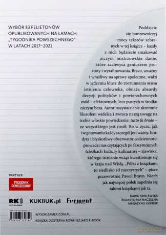 Czekolada i kapuśniak. Felietony do czytania przy zagniataniu masy na ciasto albo karmelizowaniu cebuli - Paweł Bravo [KSIĄŻKA]