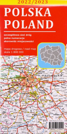 Mapa drogowa Polska 1:800 000 laminowana [KSIĄŻKA]