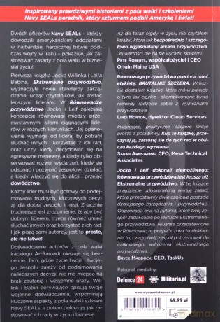 Równowaga przywództwa. Jak taktyki Navy Seals pomagają znaleźć balans niezbędny do zwycięstwa - Jocko Willink, Leif Babin [KSIĄŻKA]