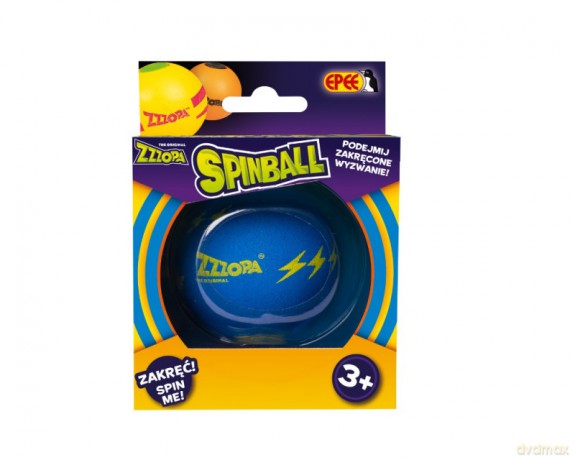 Piłka Spinball Zakręcona zabawa niebieski z żółtym Piorun