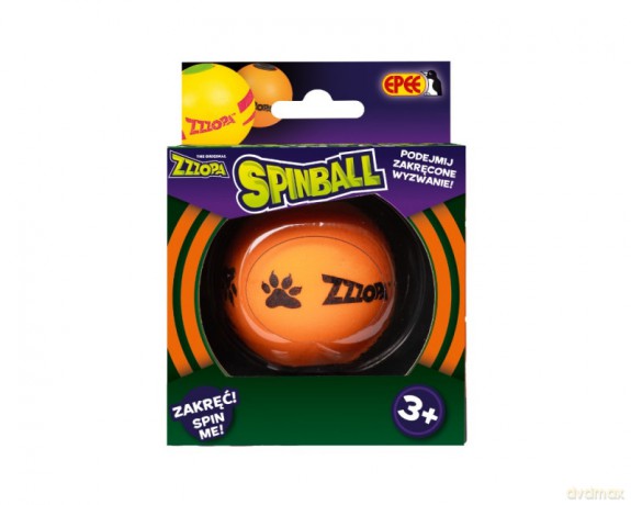 Piłka Spinball Zakręcona zabawa pomarańczowy z czarnym Pantera