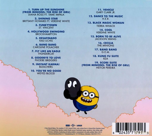Minions: The Rise Of Gru soundtrack (Minionki 2: Wejście Gru) [CD]