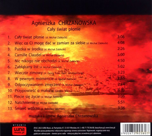 Agnieszka Chrzanowska: Cały świat płonie [CD]