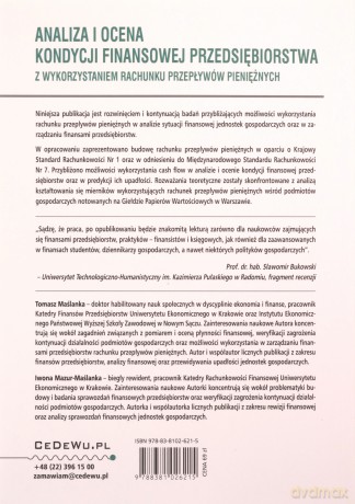 Analiza i ocena kondycji finansowej przedsiębiorstwa - Tomasz Maślanka, Iwona Mazur-Maślanka [KSIĄŻKA]