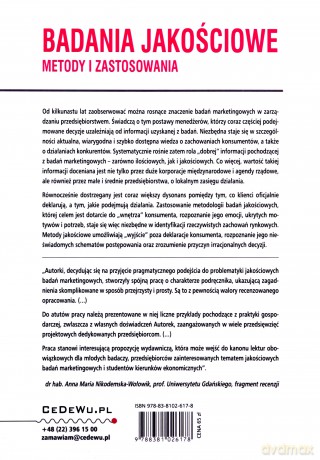 Badania jakościowe Metody i zastosowania - Mirosława Kaczmarek, Iwona Olejnik [KSIĄŻKA]