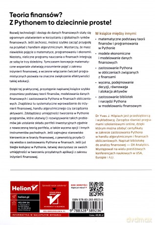Finanse i Python. Łagodne wprowadzenie do teorii finansów - Yves Hilpisch [KSIĄŻKA]