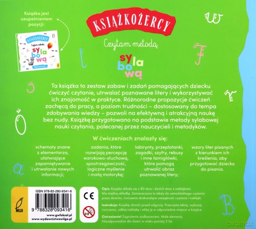 Książkożercy Czytam metodą sylabową Ćwiczenia - Monika Sobkowiak [KSIĄŻKA]