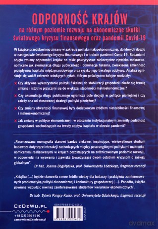 Odporność krajów na różnym poziomie rozwoju na ekonomiczne skutki światowego kryzysu finansowego oraz pandemii COVID-19 - Łukasz Jabłoński, Marek A. Dąbrowski [KSIĄŻKA]