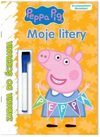 Peppa Pig Zadania do ścierania Moje litery [KSIĄŻKA]
