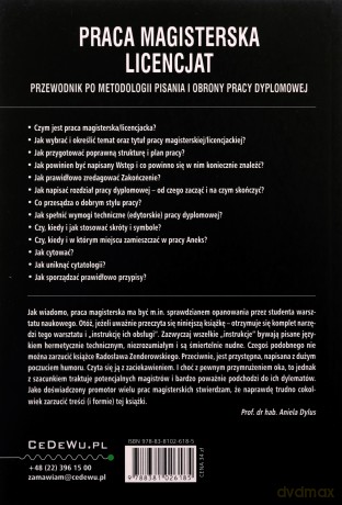 Praca magisterska Licencjat - Radosław Zenderowski [KSIĄŻKA]