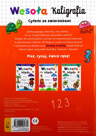 Wesoła kaligrafia Cyferki ze zwierzakami [KSIĄŻKA]