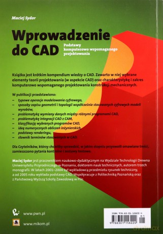 Wprowadzenie do CAD Podstawy komputerowo wspomaganego projektowania - Maciej Sydor [KSIĄŻKA]