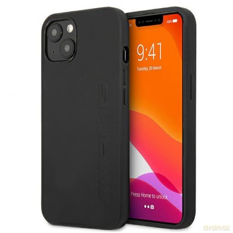 AMG AMHCP13MDOLBK iPhone 13 6,1" czarny/black hardcase Leather Hot Stamped