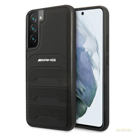 AMG AMHCS22SGSEBK S22 S901 czarny/black hardcase Leather Debossed Lines