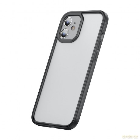 Baseus Camera Lens Protector Case pancerne elastyczne żelowe etui do iPhone 12 mini czarny (FRAPIPH54N-01)
