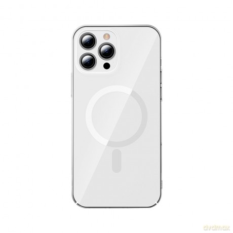 Baseus Crystal Magnetic Case etui pokrowiec do iPhone 13 Pro sztywna obudowa kompatybilna z MagSafe przezroczysty (ARJT010102)