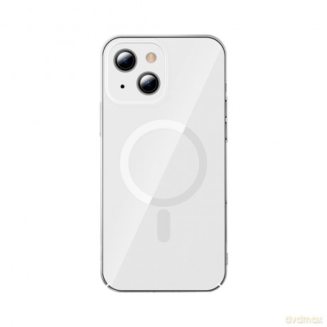 Baseus Crystal Magnetic Case etui pokrowiec do iPhone 13 sztywna obudowa kompatybilna z MagSafe przezroczysty (ARJT010002)