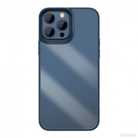 Baseus Crystal Phone Case pancerne etui do iPhone 13 Pro Max z żelową ramką niebieski (ARJT000803)