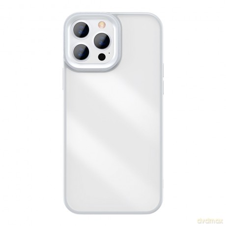 Baseus Crystal Phone Case pancerne etui do iPhone 13 Pro Max z żelową ramką szary (ARJT000513)