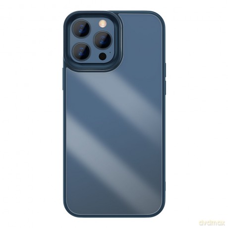 Baseus Crystal Phone Case pancerne etui do iPhone 13 Pro z żelową ramką niebieski (ARJT000703)