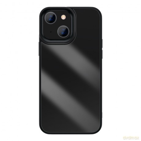 Baseus Crystal Phone Case pancerne etui do iPhone 13 z żelową ramką czarny (ARJT000001)