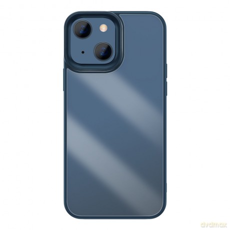 Baseus Crystal Phone Case pancerne etui do iPhone 13 z żelową ramką niebieski (ARJT000603)