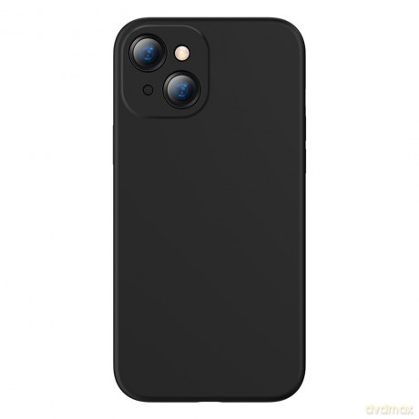Baseus Liquid Gel Case silikonowe etui pokrowiec do iPhone 13 czarny (ARYT000001)