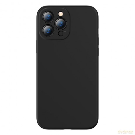 Baseus Liquid Gel Case silikonowe etui pokrowiec do iPhone 13 Pro czarny (ARYT000101)