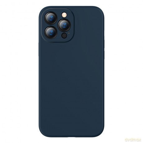 Baseus Liquid Gel Case silikonowe etui pokrowiec do iPhone 13 Pro Max niebieski (ARYT000803)