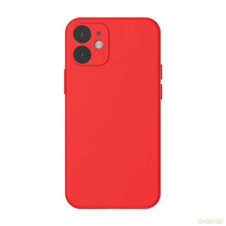 Baseus Liquid Silica Gel Case Elastyczne żelowe etui iPhone 12 Czerwony (WIAPIPH61N-YT09)