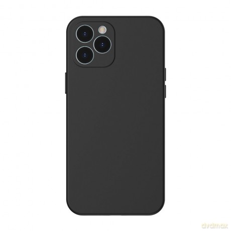 Baseus Liquid Silica Gel Case Elastyczne żelowe etui iPhone 12 Pro Czarny (WIAPIPH61P-YT01)