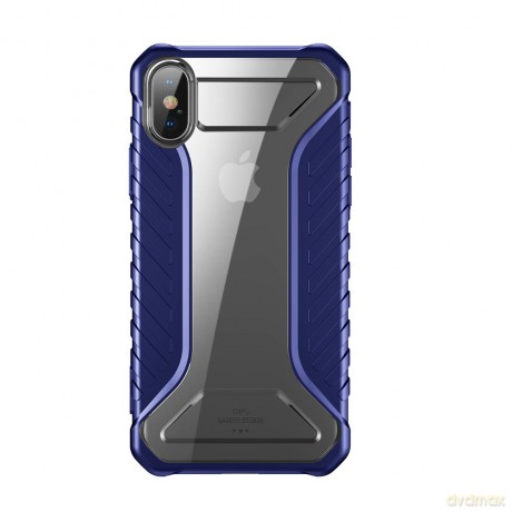 Baseus Michelin etui pokrowiec do iPhone XS Max niebieski (WIAPIPH65-MK03)