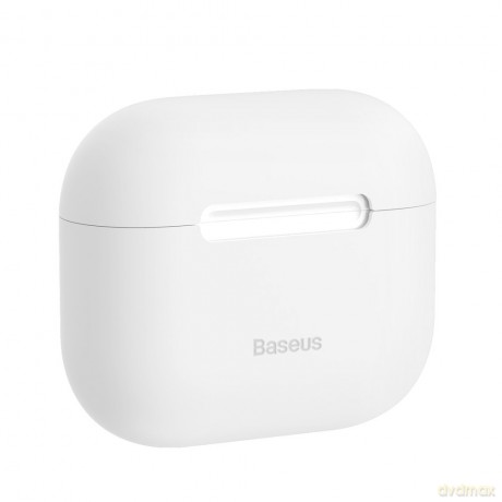 Baseus super cienkie silikonowe etui do Apple Airpods 3 białe (WIAPPOD-CBZ02)