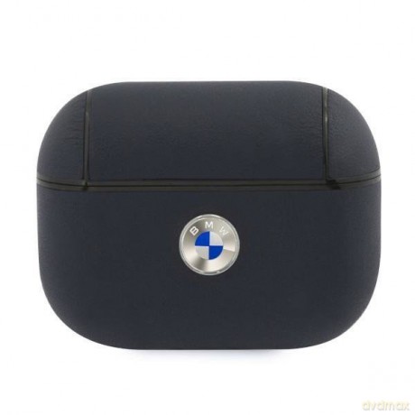 BMW BMAPSSLNA AirPods Pro cover granatowy/navy Geniune Leather Silver Logo