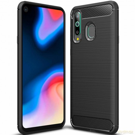 Carbon Case elastyczne etui pokrowiec Huawei Honor 20 Lite czarny