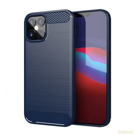 Carbon Case elastyczne etui pokrowiec iPhone 12 mini niebieski