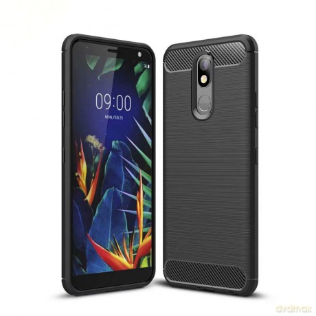 Carbon Case elastyczne etui pokrowiec LG K40 X420 czarny