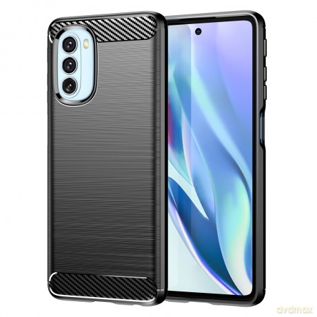 Carbon Case elastyczne etui pokrowiec Motorola Moto G51 5G czarny
