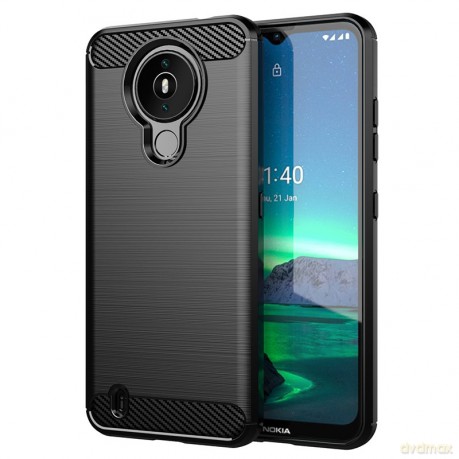Carbon Case elastyczne etui pokrowiec Nokia 1.4 czarny