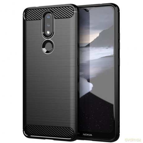 Carbon Case elastyczne etui pokrowiec Nokia 2.4 czarny