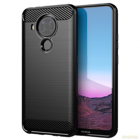 Carbon Case elastyczne etui pokrowiec Nokia 5.4 czarny