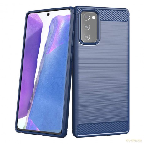 Carbon Case elastyczne etui pokrowiec Samsung Galaxy Note 20 niebieski