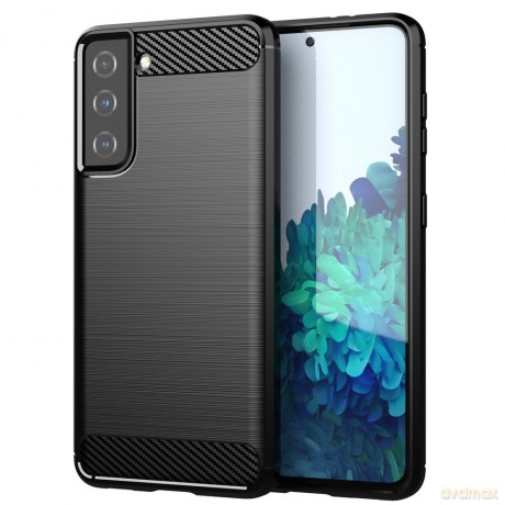 Carbon Case elastyczne etui pokrowiec Samsung Galaxy S21 5G czarny