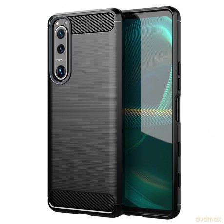 Carbon Case elastyczne etui pokrowiec Sony Xperia 5 III czarny