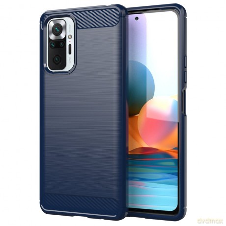 Carbon Case elastyczne etui pokrowiec Xiaomi Redmi Note 10 Pro niebieski