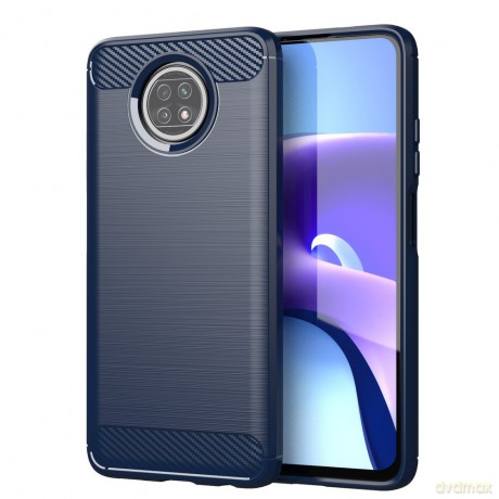 Carbon Case elastyczne etui pokrowiec Xiaomi Redmi Note 9T 5G niebieski