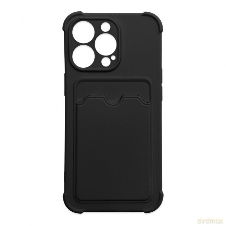 Card Armor Case etui pokrowiec do iPhone 13 portfel na kartę silikonowe pancerne etui Air Bag czarny