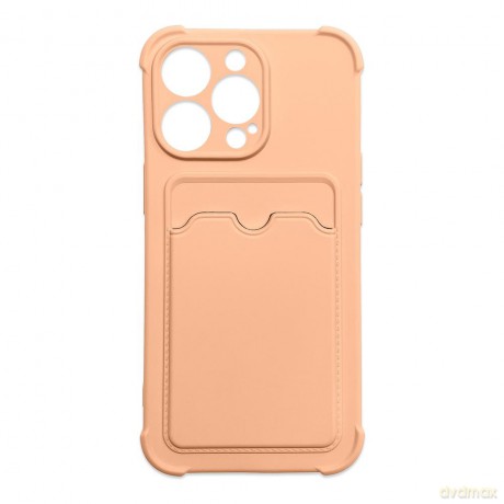 Card Armor Case etui pokrowiec do iPhone 13 Pro Max portfel na kartę silikonowe pancerne etui Air Bag różowy