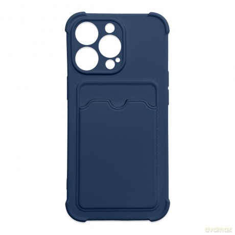 Card Armor Case etui pokrowiec do iPhone XR portfel na kartę silikonowe pancerne etui Air Bag granatowy